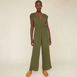 Xirena Nell Jumpsuit - Gauzy Cotton - Olive Green - Light Weight - Size M